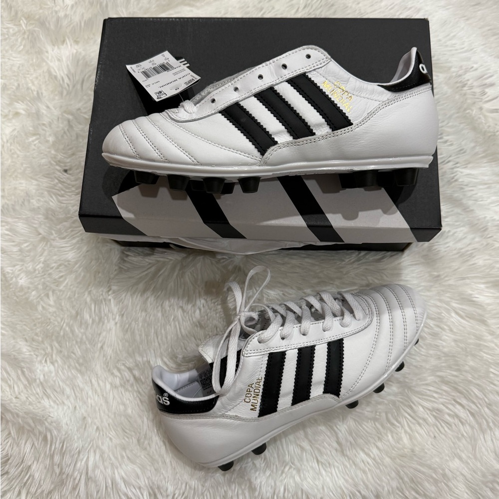 Adidas  Copa Mundial FG soccer Black and White Sports Cleats